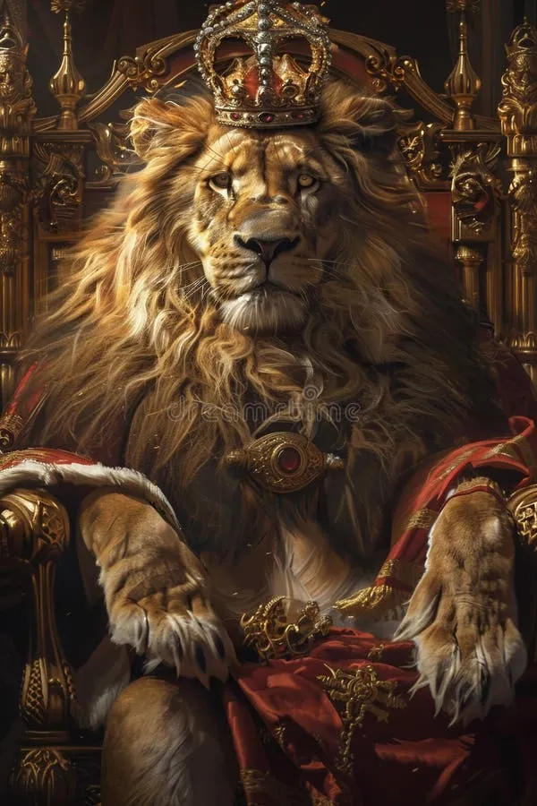 澳门威尼斯人王者狮王宝座油画